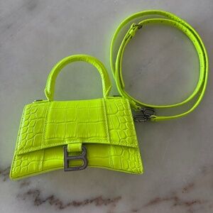 Balenciaga hourglass crocodile mini bag (EXCELLENT CONDITION ON EXTERIOR)